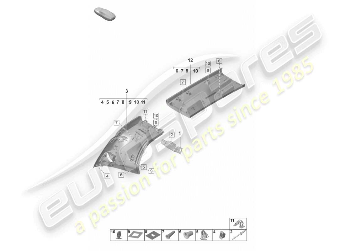 a part diagram from the Porsche 2026 (992-2) parts catalogue