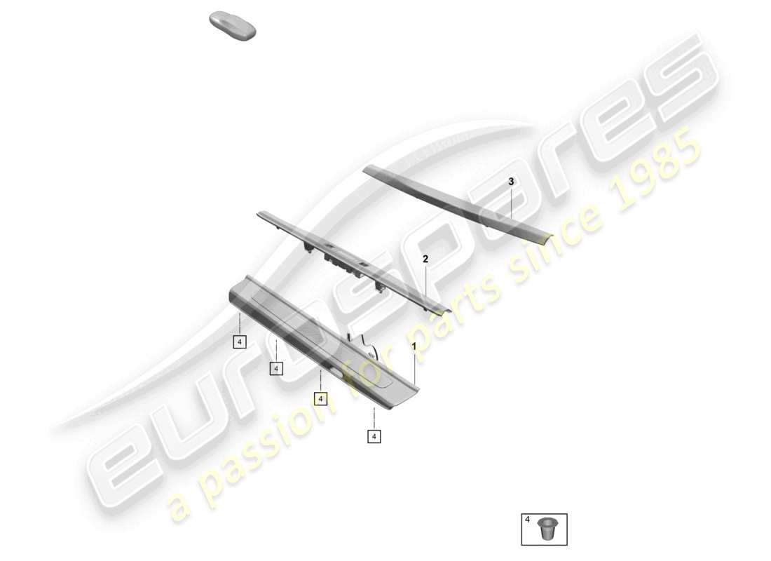 a part diagram from the porsche cayman parts catalogue