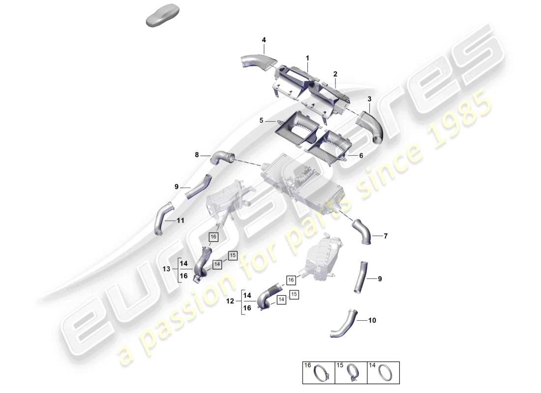 VIEW PARTS DIAGRAMS FROM THE PORSCHE 992 PARTS CATALOGUE a part diagram from the porsche 992 parts catalogue
