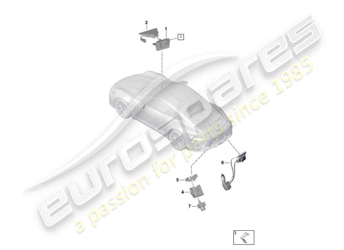 a part diagram from the porsche 992 parts catalogue