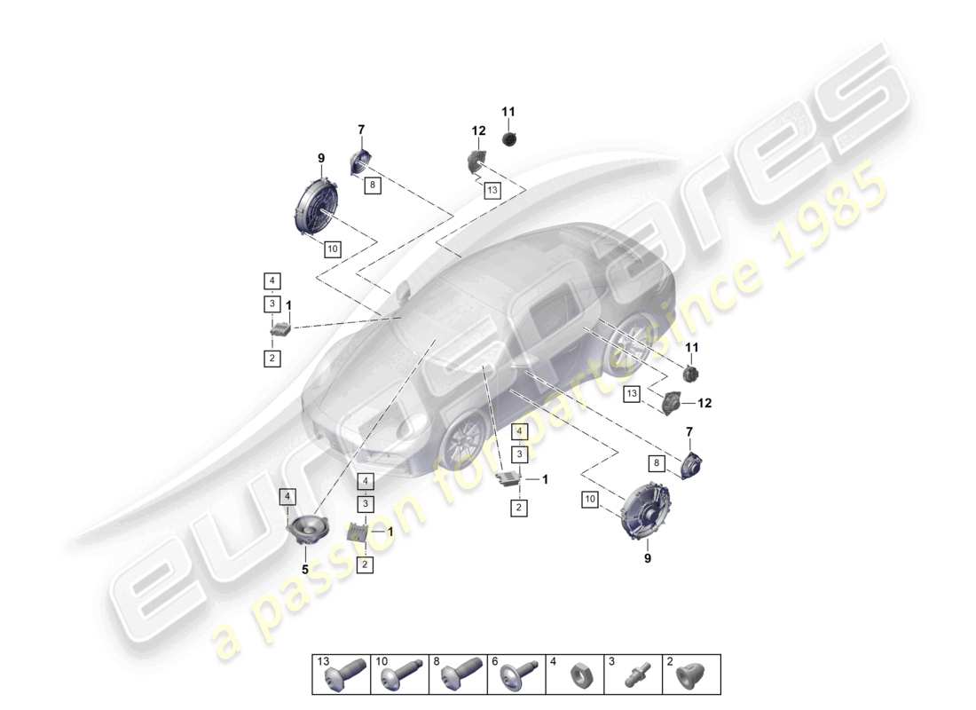 VIEW PARTS DIAGRAMS FROM THE PORSCHE 992 PARTS CATALOGUE a part diagram from the porsche 992 parts catalogue