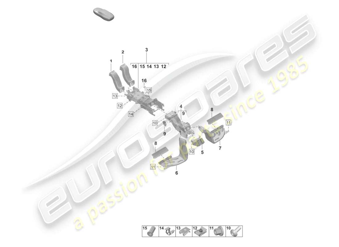 part diagram containing part number pad815327a