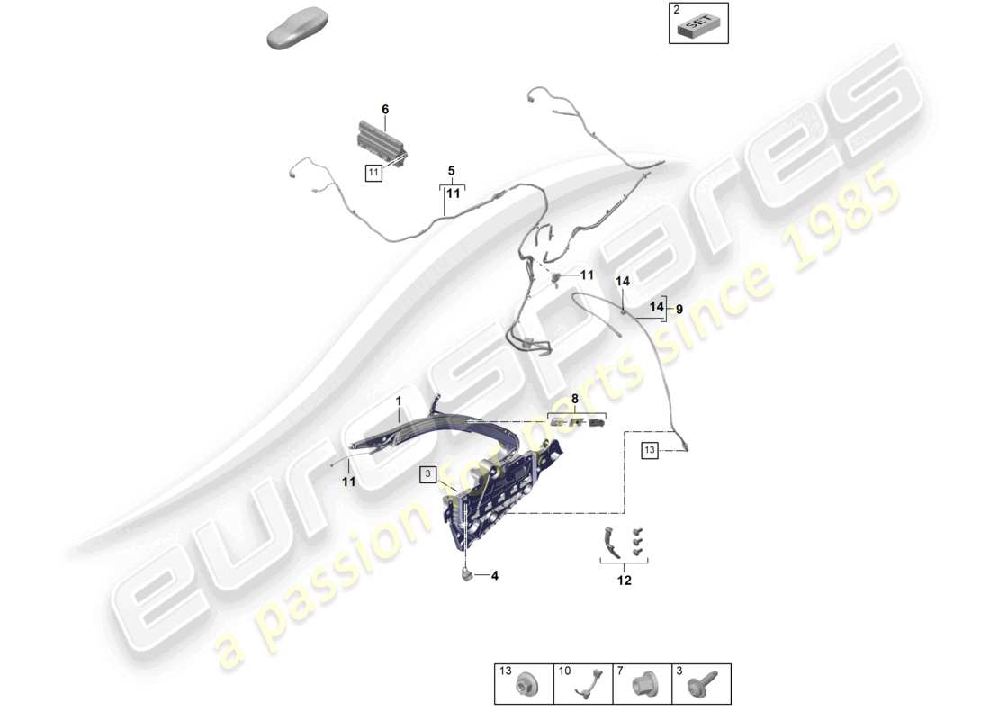 part diagram containing part number paf008876