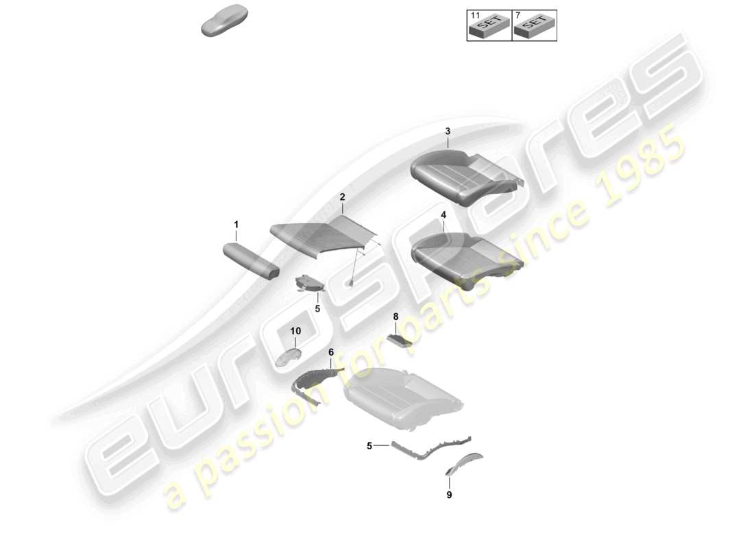 a part diagram from the porsche 2023 (718 boxster spyder) parts catalogue