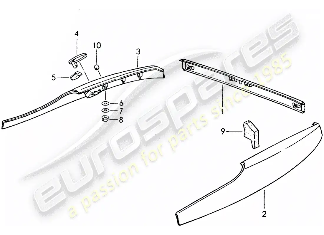a part diagram from the porsche 968 parts catalogue