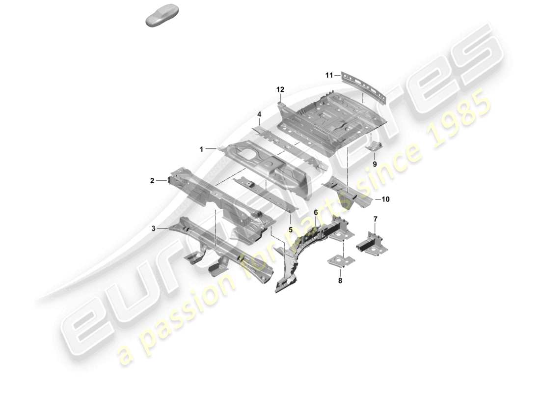 a part diagram from the porsche 2026 (cayenne e3 pa) parts catalogue