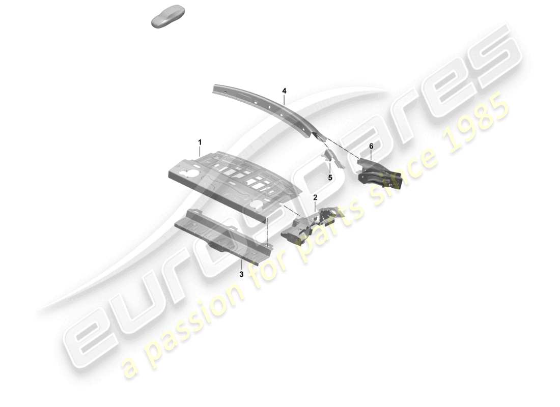 a part diagram from the porsche taycan parts catalogue
