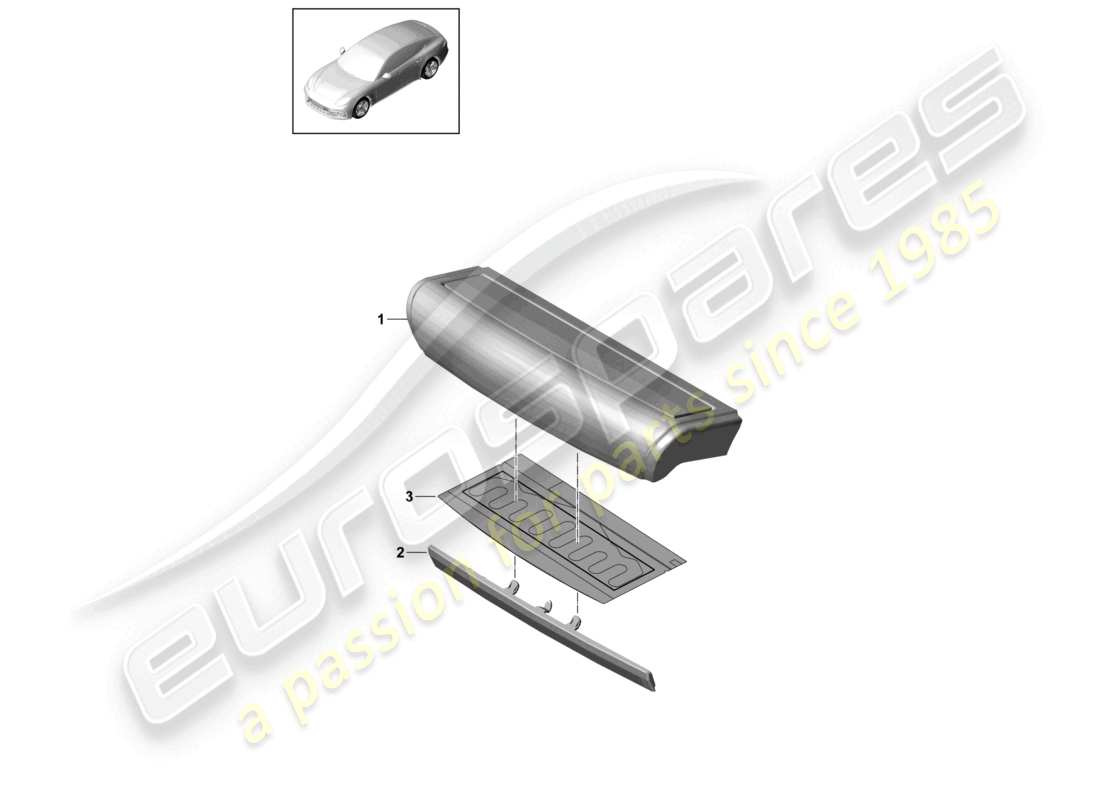 VIEW PARTS DIAGRAMS FROM THE PORSCHE PANAMERA PARTS CATALOGUE a part diagram from the porsche panamera parts catalogue