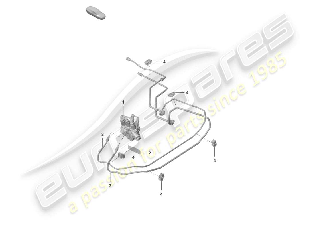 porsche 2024 (992-2) hydraulic line front end pdcc part diagram