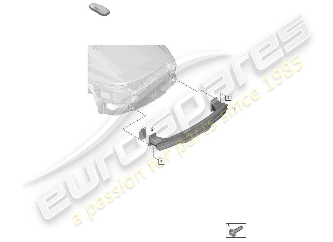 porsche 2025 (panamera 976) bumper carrier rear part diagram