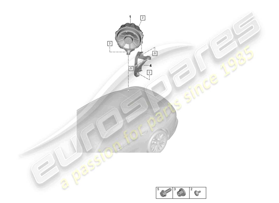 porsche 2026 (panamera 976) subwoofer part diagram