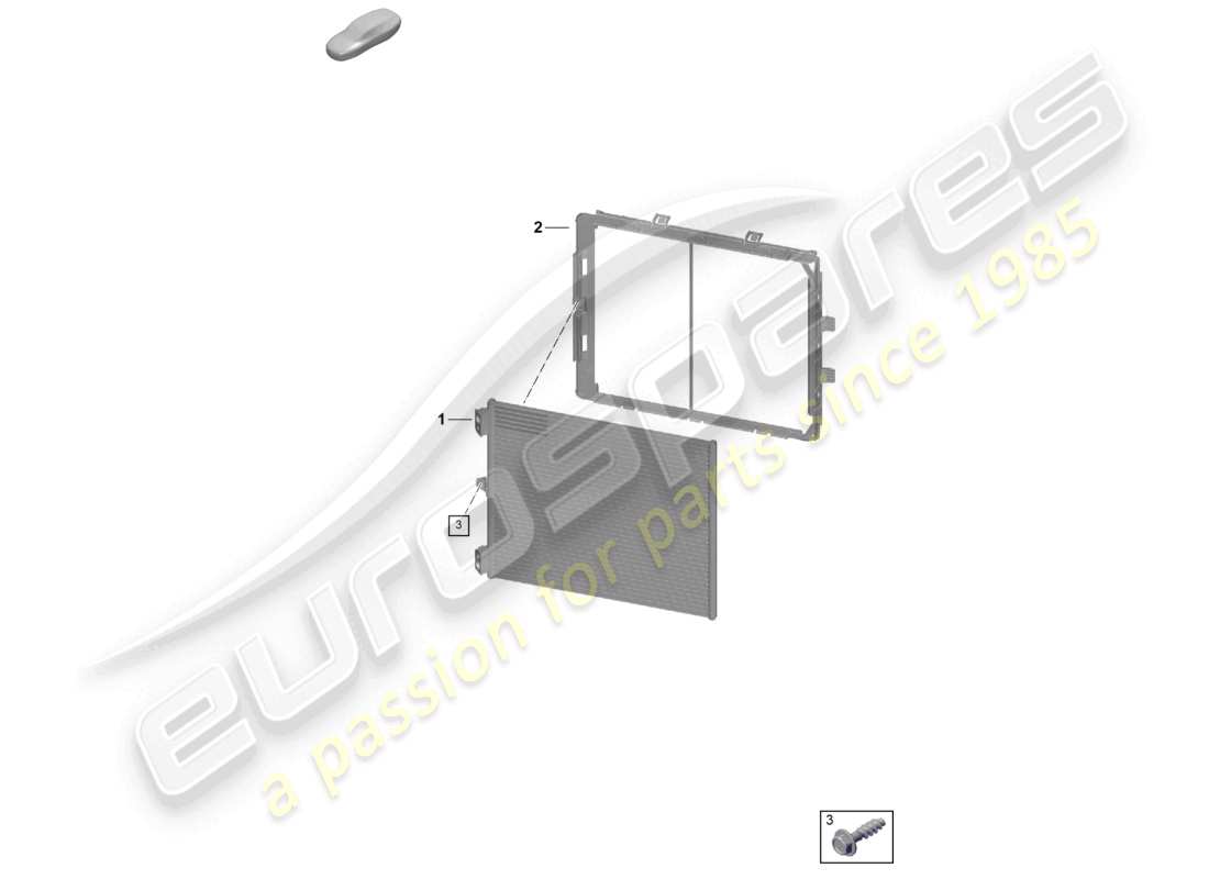 porsche 2026 (992-2 gt3) air conditioning a/c condenser part diagram