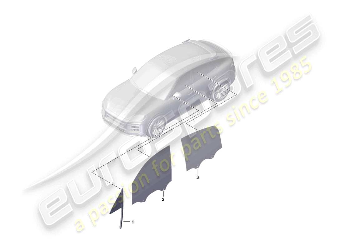 porsche 2024 (cayenne e3 pa) side window doors coupe part diagram