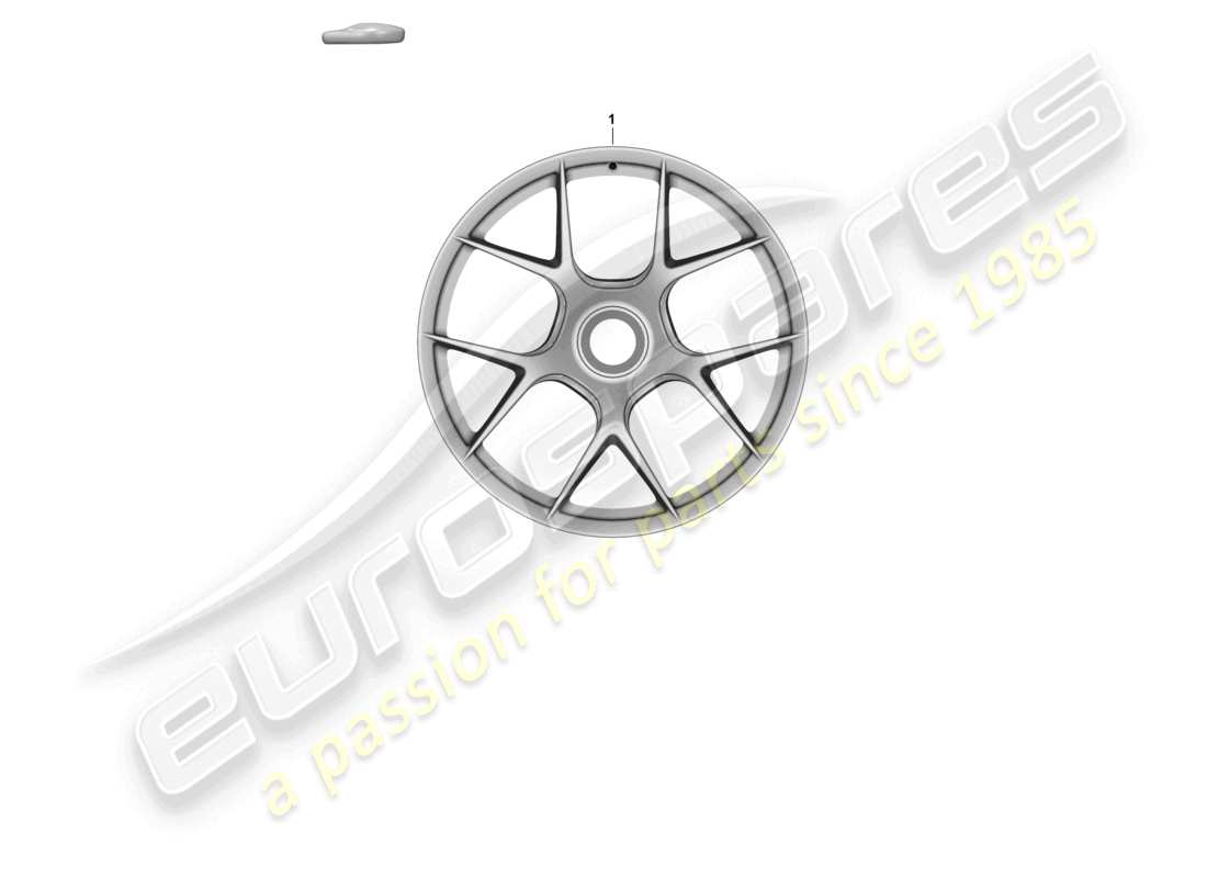 porsche 2026 (992-2 gt3/rs/st) alloy wheel with central locking part diagram
