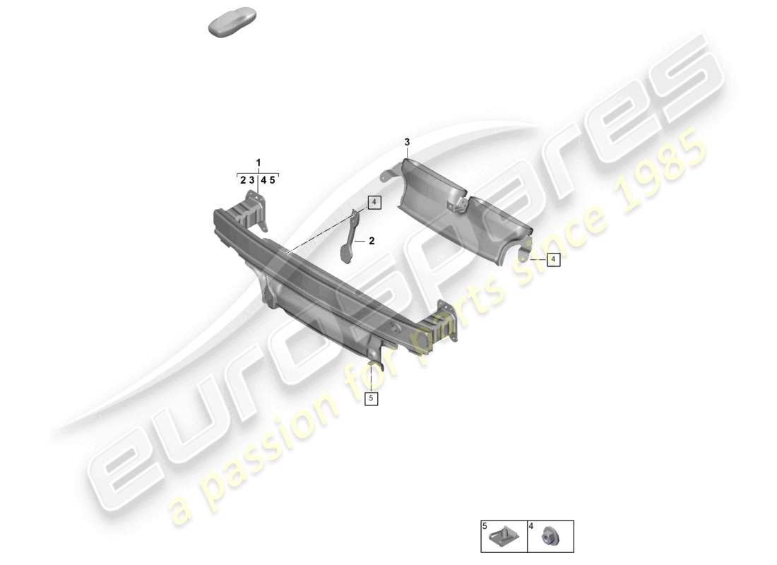 porsche 2024 (992-2) bumper carrier part diagram