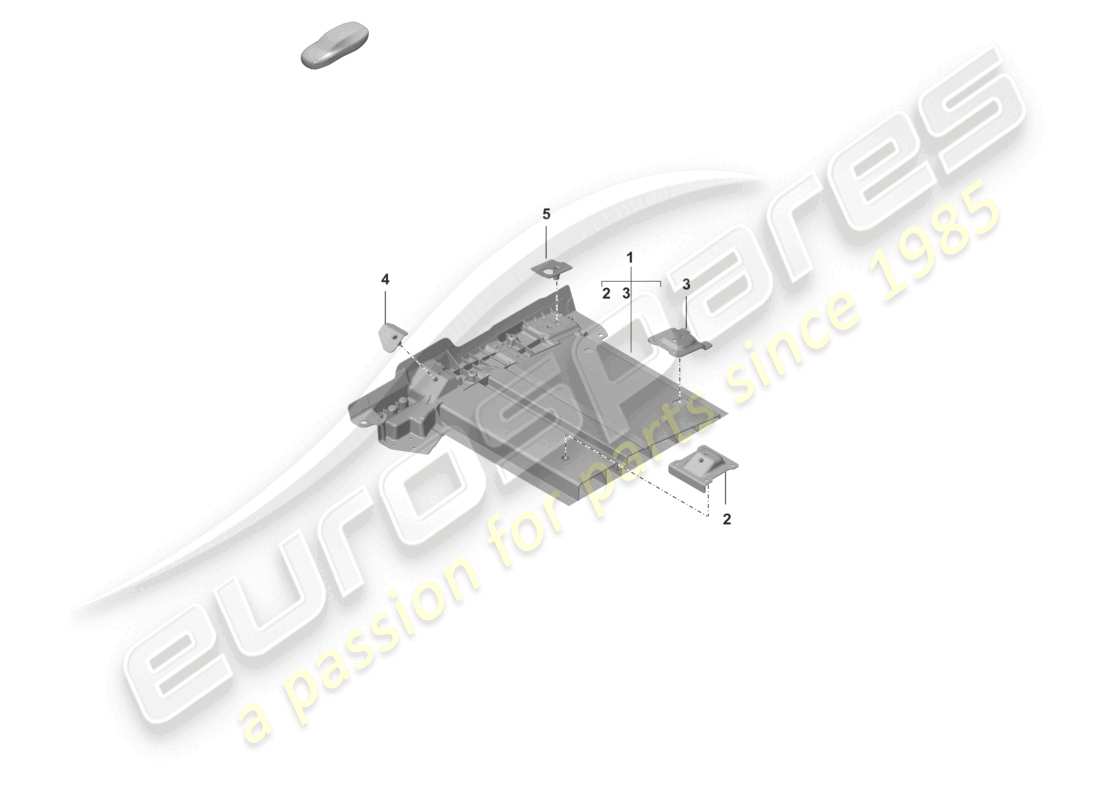 porsche 2022 (992-1 turbo / s) seat support bottom plate part diagram