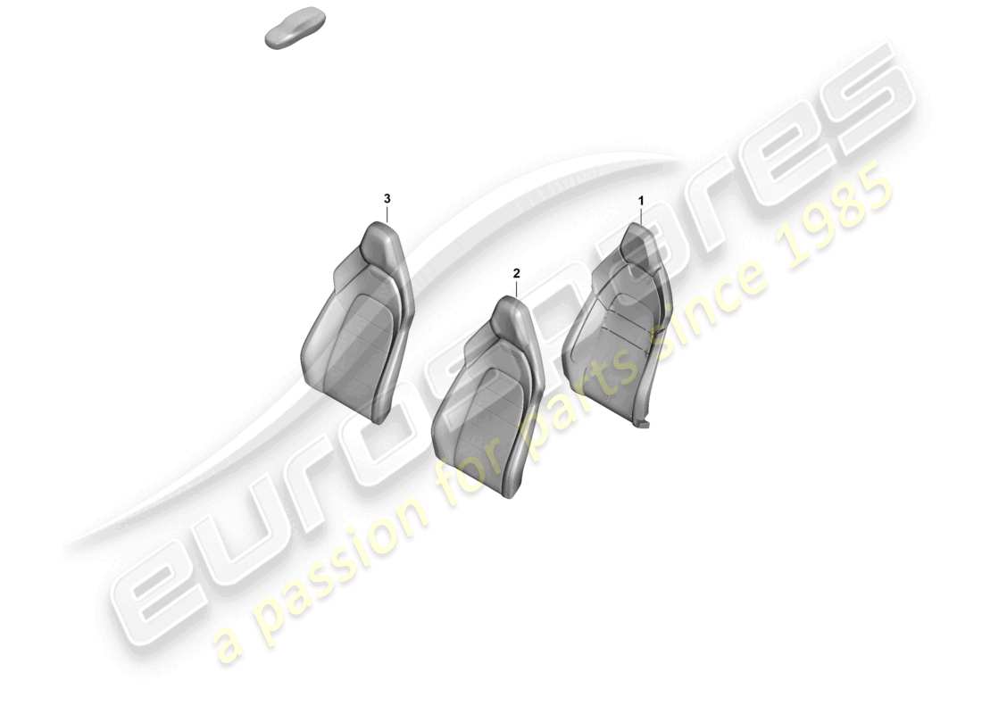 porsche 2024 (panamera 976) foam part backrest cover standard seat part diagram