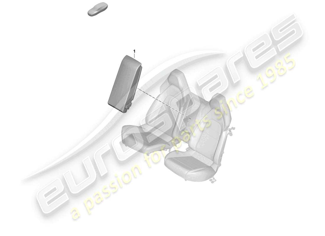 porsche 2025 (panamera 976) middle armrest (complete) part diagram