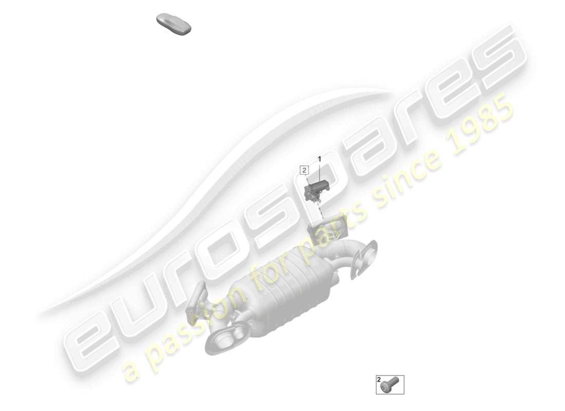 porsche 2023 (992-1 turbo / s) exhaust system throttle control element electric part diagram