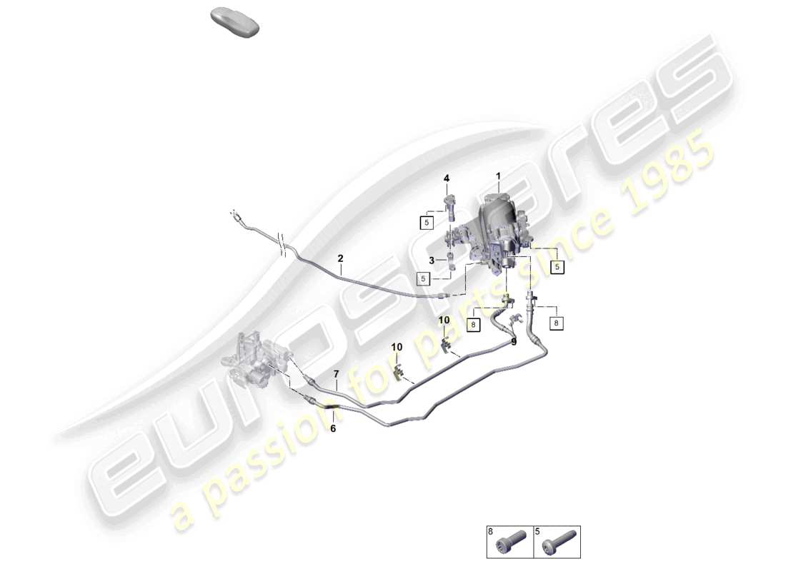 porsche 2024 (992-2) hydraulic line pump unit pdcc part diagram