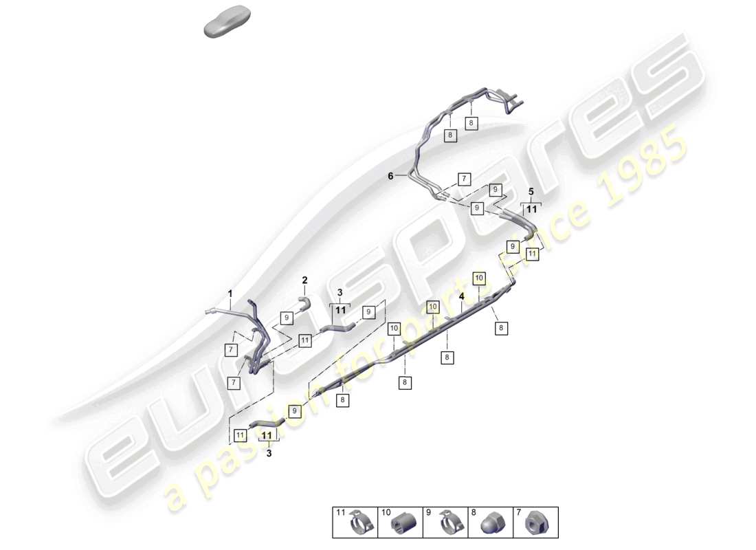 porsche 2023 (cayenne e3 pa) heater battery cooling system for vehicles with hybrid drive part diagram