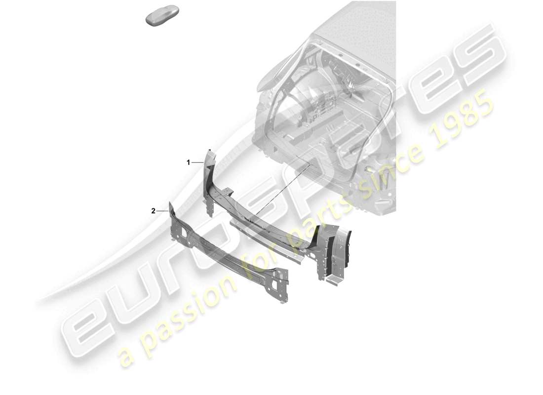porsche 2026 (cayenne e3 pa) cross panel rear end part diagram