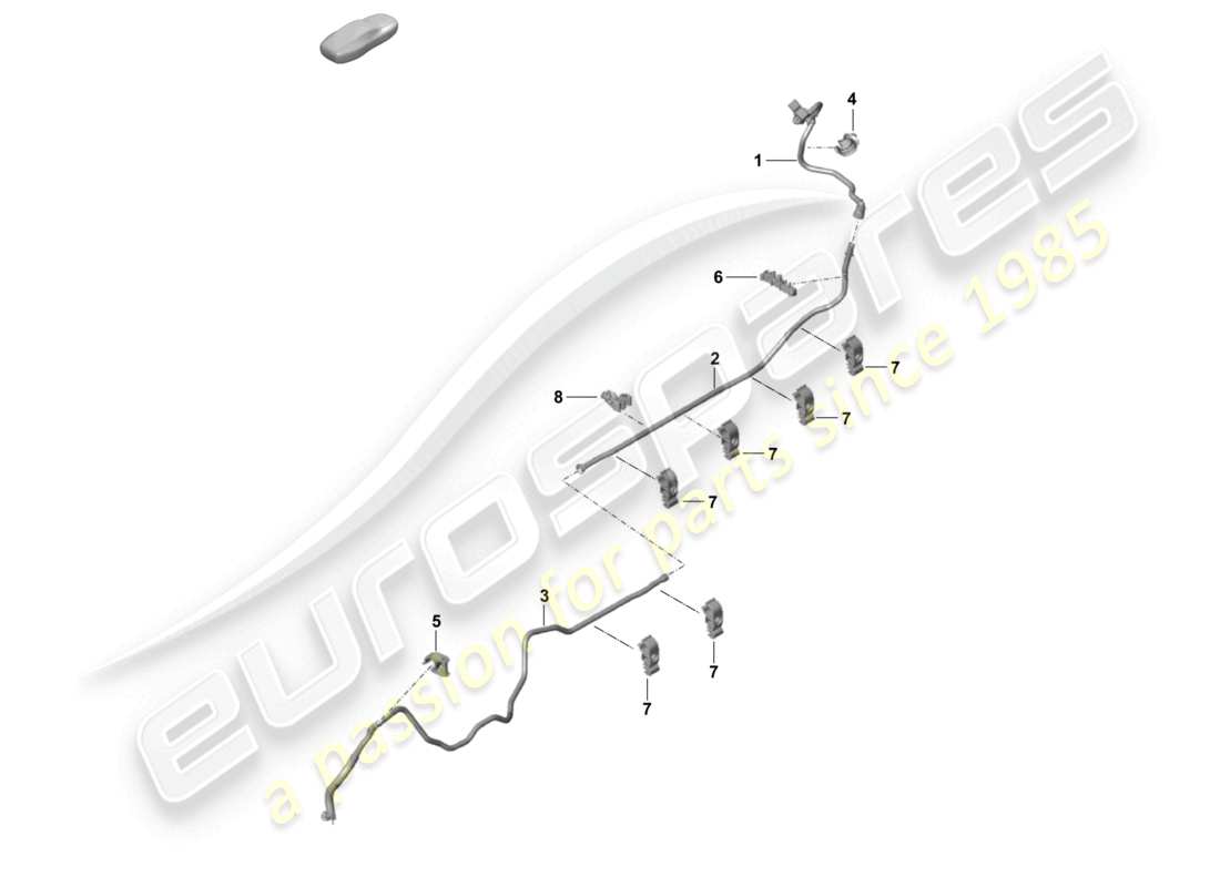 porsche 2023 (718 boxster spyder) vacuum line front brake servo center rear part diagram