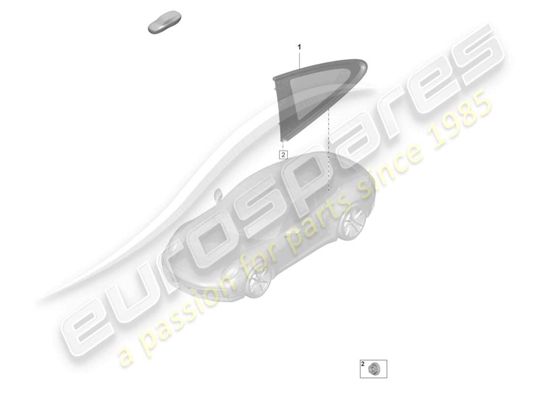 porsche 2022 (992-1) side window parts diagram