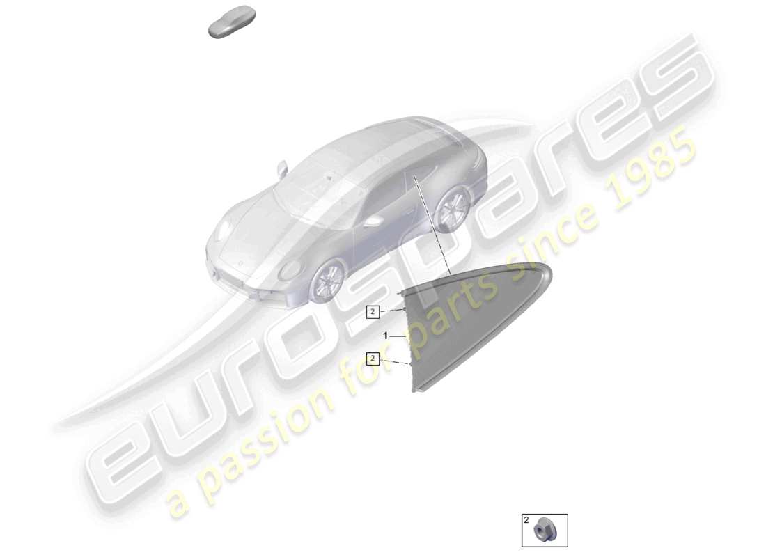 porsche 2024 (992-2) side window part diagram