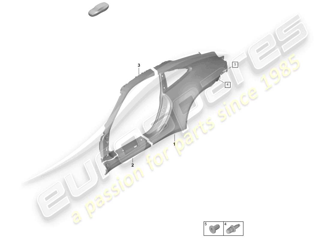 porsche 2025 (992-2 gt3/rs/st) side part outer gt3 part diagram