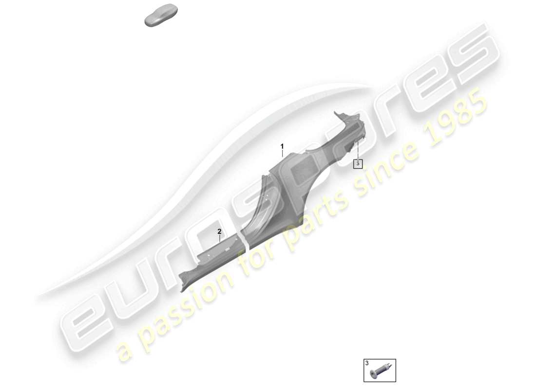 porsche 2024 (992-2) side part targa part diagram