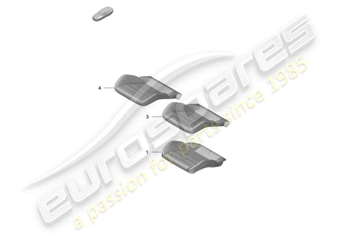 porsche 2024 (992-1) foam part seat cover sports seat parts diagram