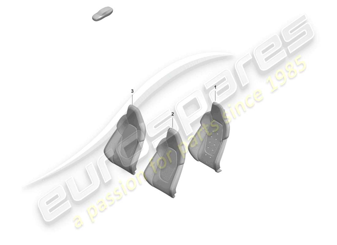 porsche 2024 (992-2) foam part backrest cover sports seat part diagram