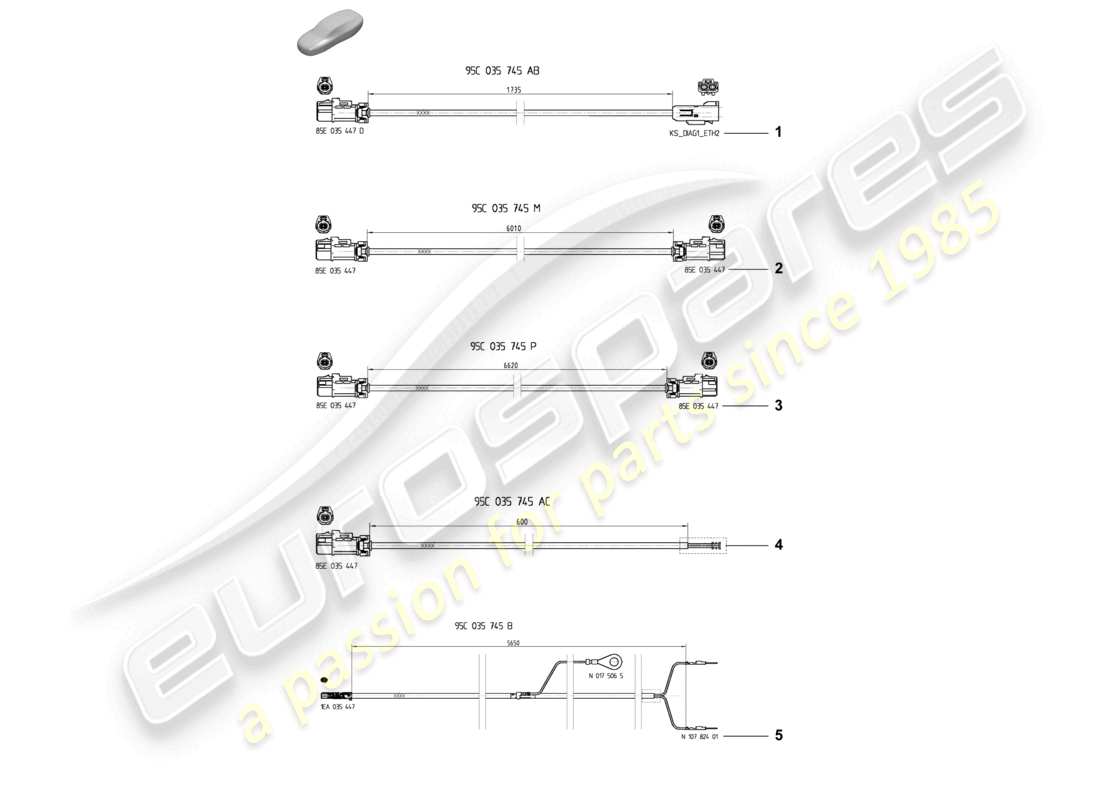 porsche 2025 (macan-e) data connection line parts diagram