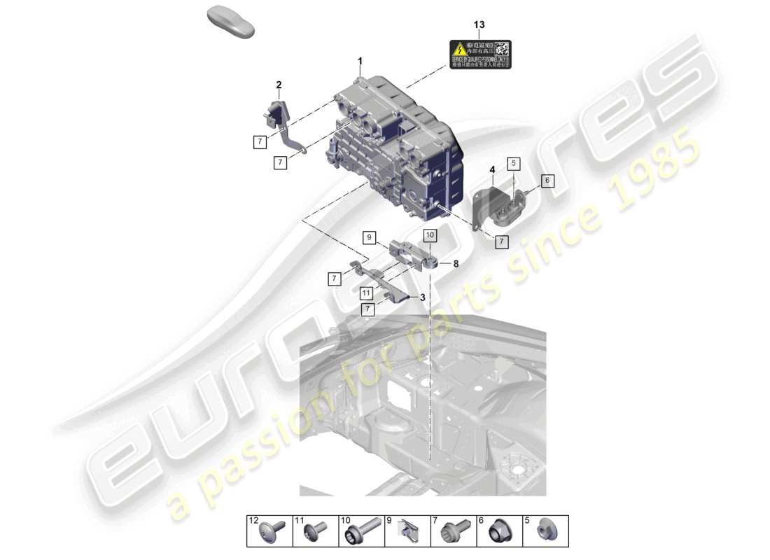 porsche 2024 (992-2) power and control electronics- for electric drive part diagram