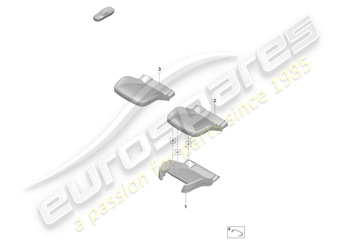 porsche 2023 (panamera 971-2) foam part seat cover sports seat part diagram