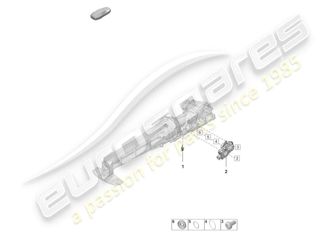 porsche 2022 (992-1 turbo / s) front axle differential sensors part diagram
