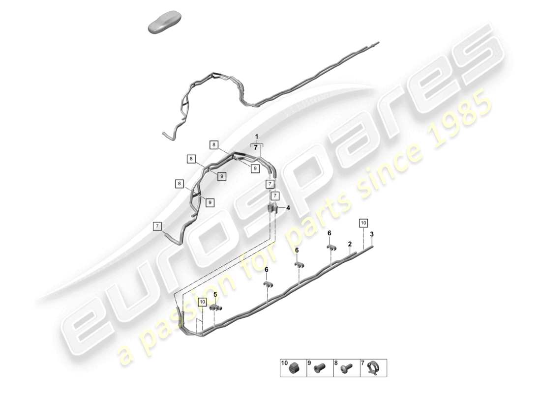 porsche 2024 (panamera 971-2) heating, air cond. system front for vehicles with hybrid drive for vehicles with auxiliary heater underbody part diagram