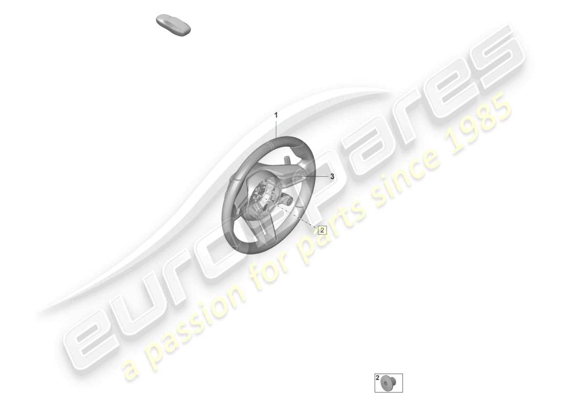 porsche 2023 (992-1 gt3/rs/st) multifunction steering wheel race-tex - pdk - part diagram