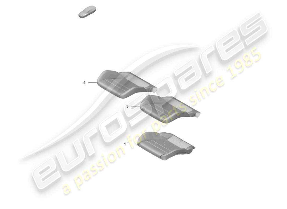 porsche 2025 (992-2 gt3/rs/st) foam part seat cover sports seat plus part diagram