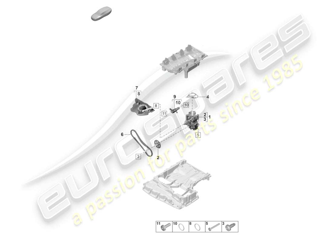 part diagram containing part number pab115103