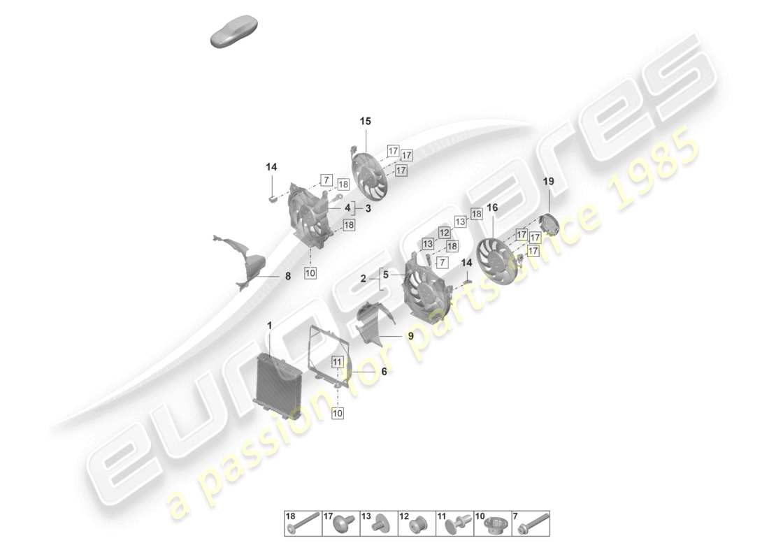 part diagram containing part number pad121205a