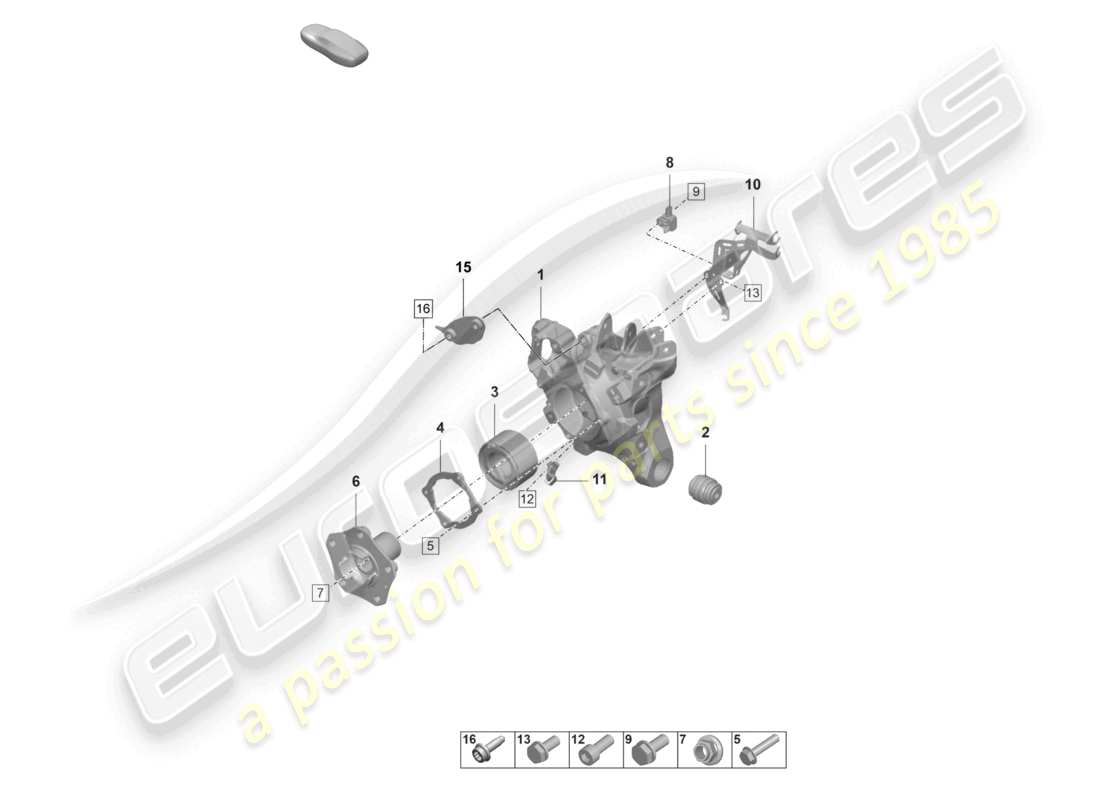 a part diagram from the porsche taycan parts catalogue