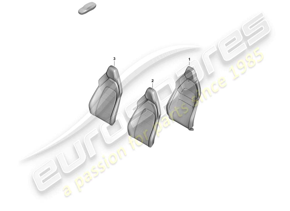 porsche 2024 (panamera 976) foam part backrest cover comfort seat part diagram