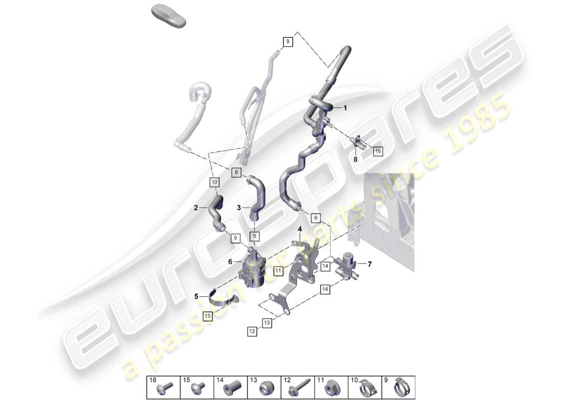 porsche 2024 (cayenne e3 pa) heater low-temperature circuit for vehicles with hybrid drive part diagram