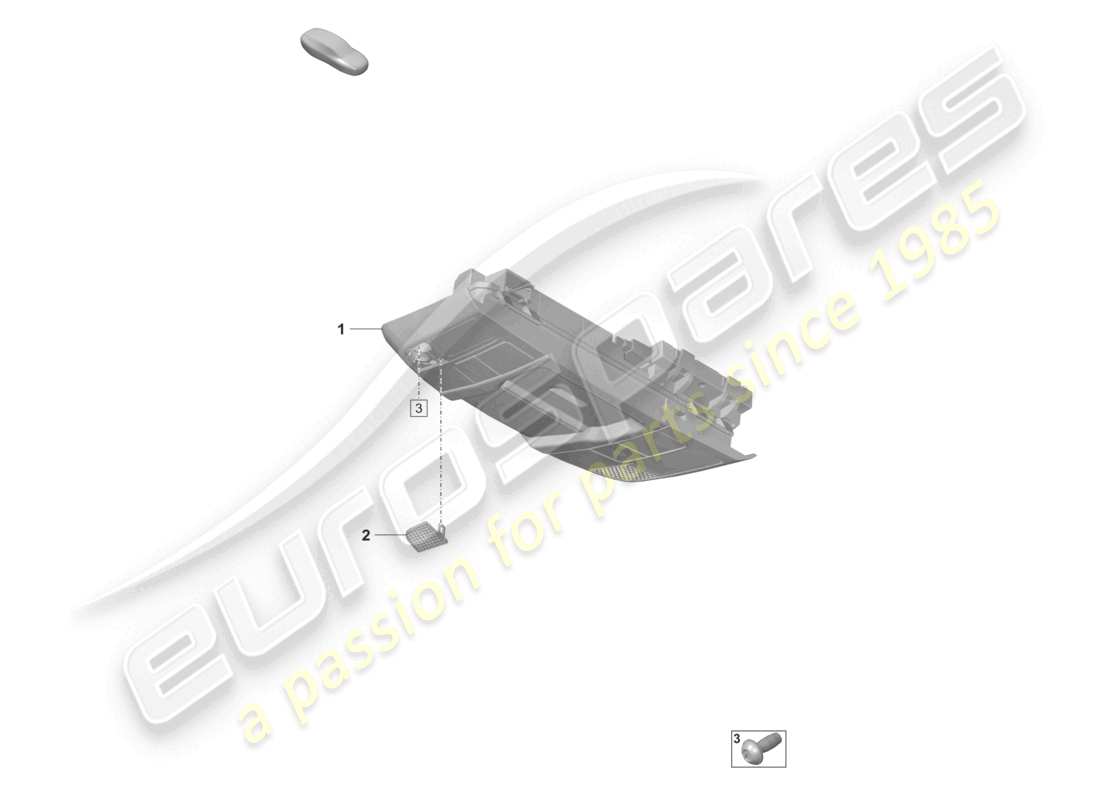 porsche 2025 (992-2 gt3/rs/st) console roof part diagram