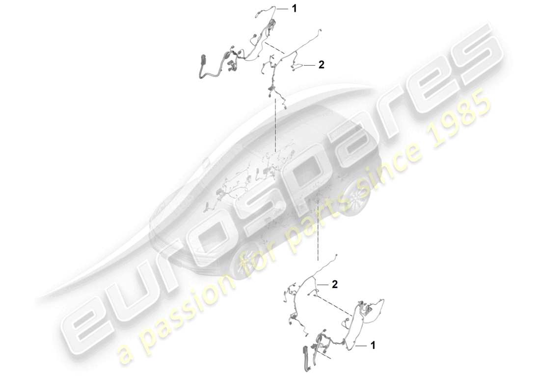 porsche 2026 (cayenne e3 pa) wiring looms rear doors doors part diagram