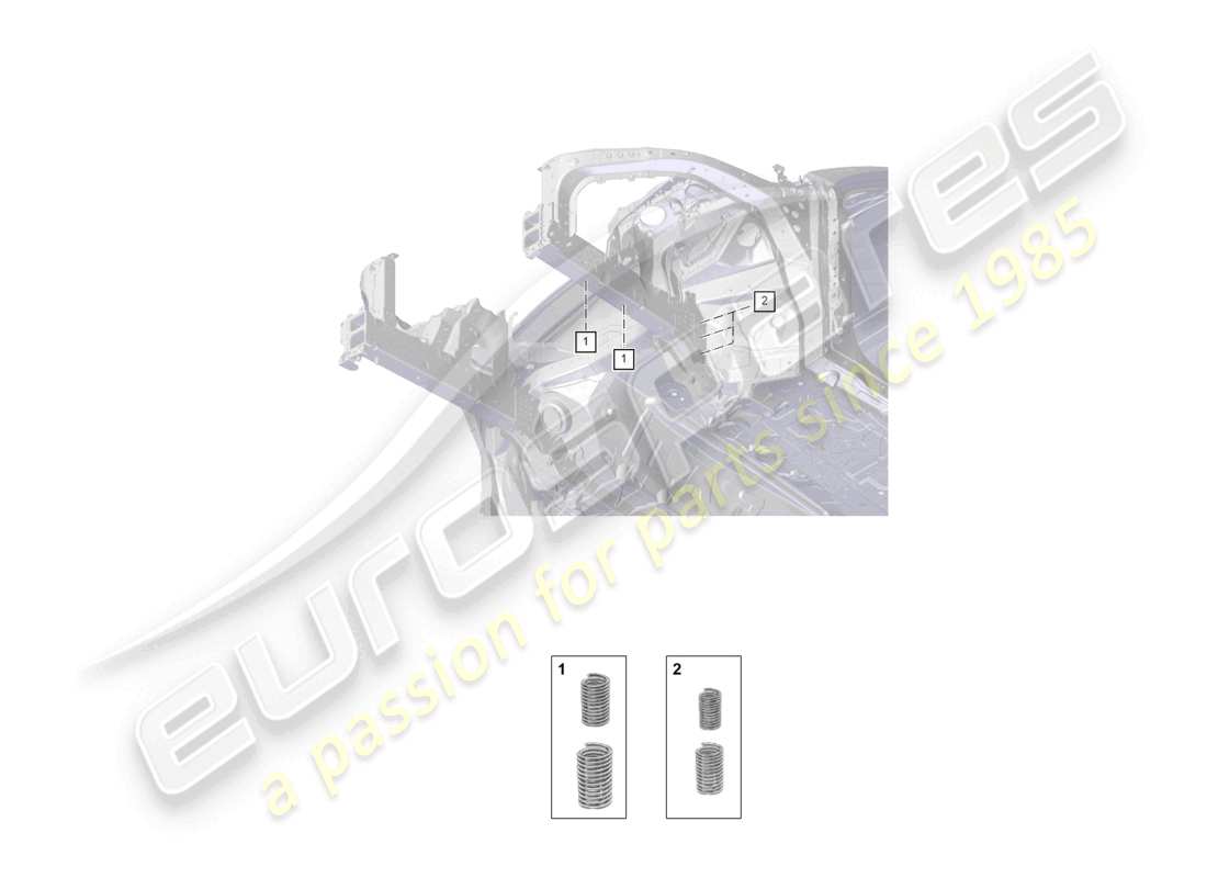 porsche 2023 (cayenne e3 pa) thread repair kit front side member part diagram