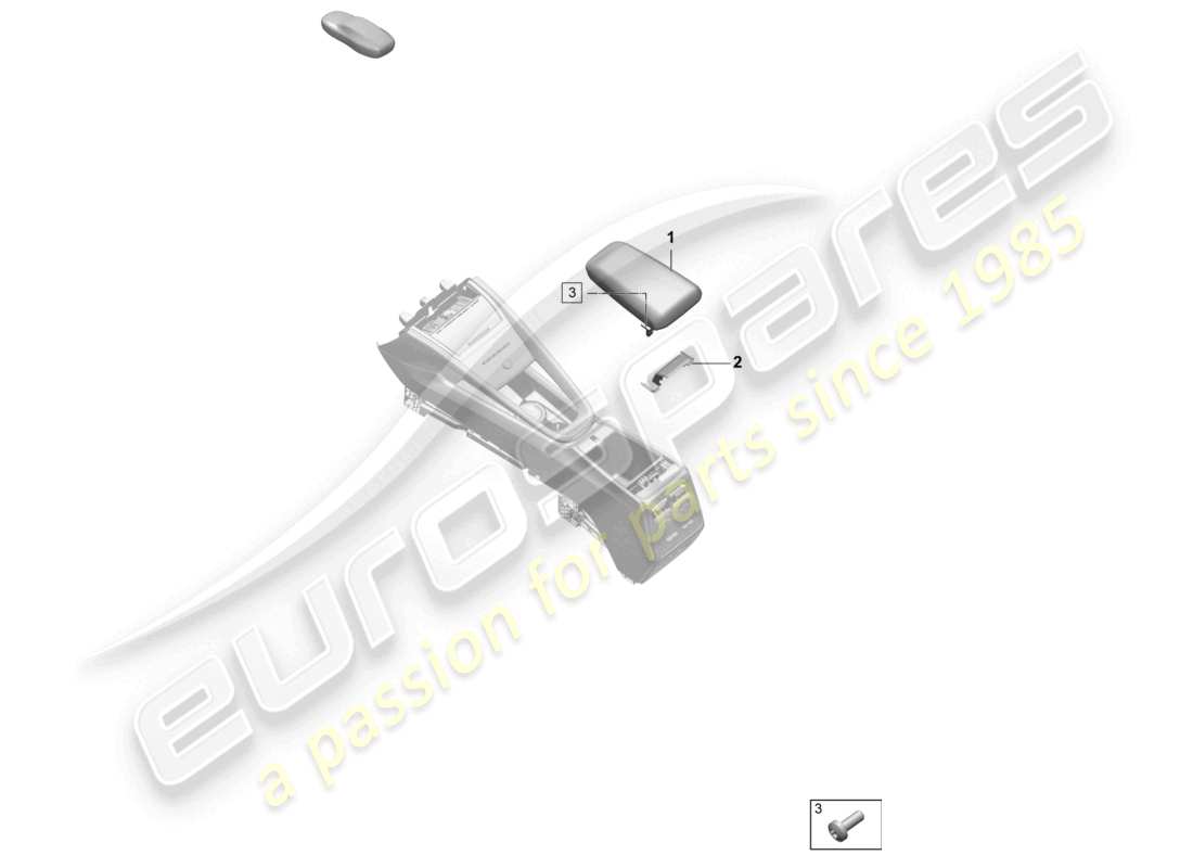 porsche 2025 (macan-e) centre console armrest parts diagram