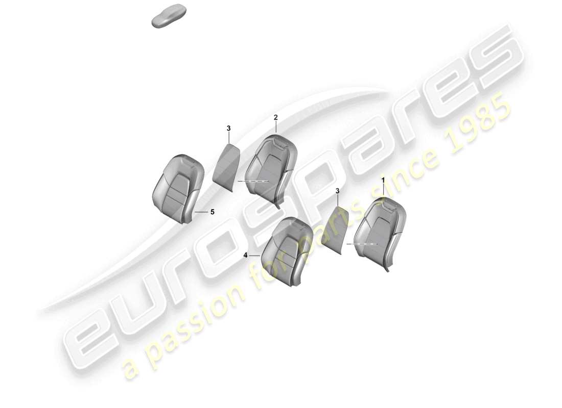 porsche 2026 (cayenne e3 pa) foam part backrest cover comfort seat part diagram